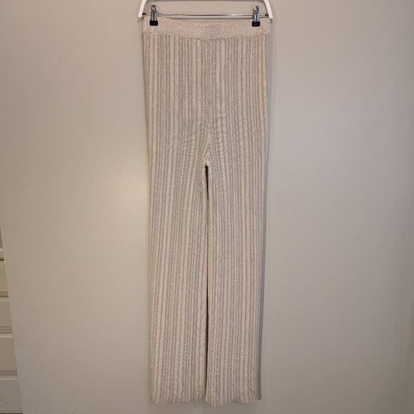 House of Harlow 1960 Flare Pants Metallic Knit Retro Vibes Glam - Size S - Picture 2 of 9